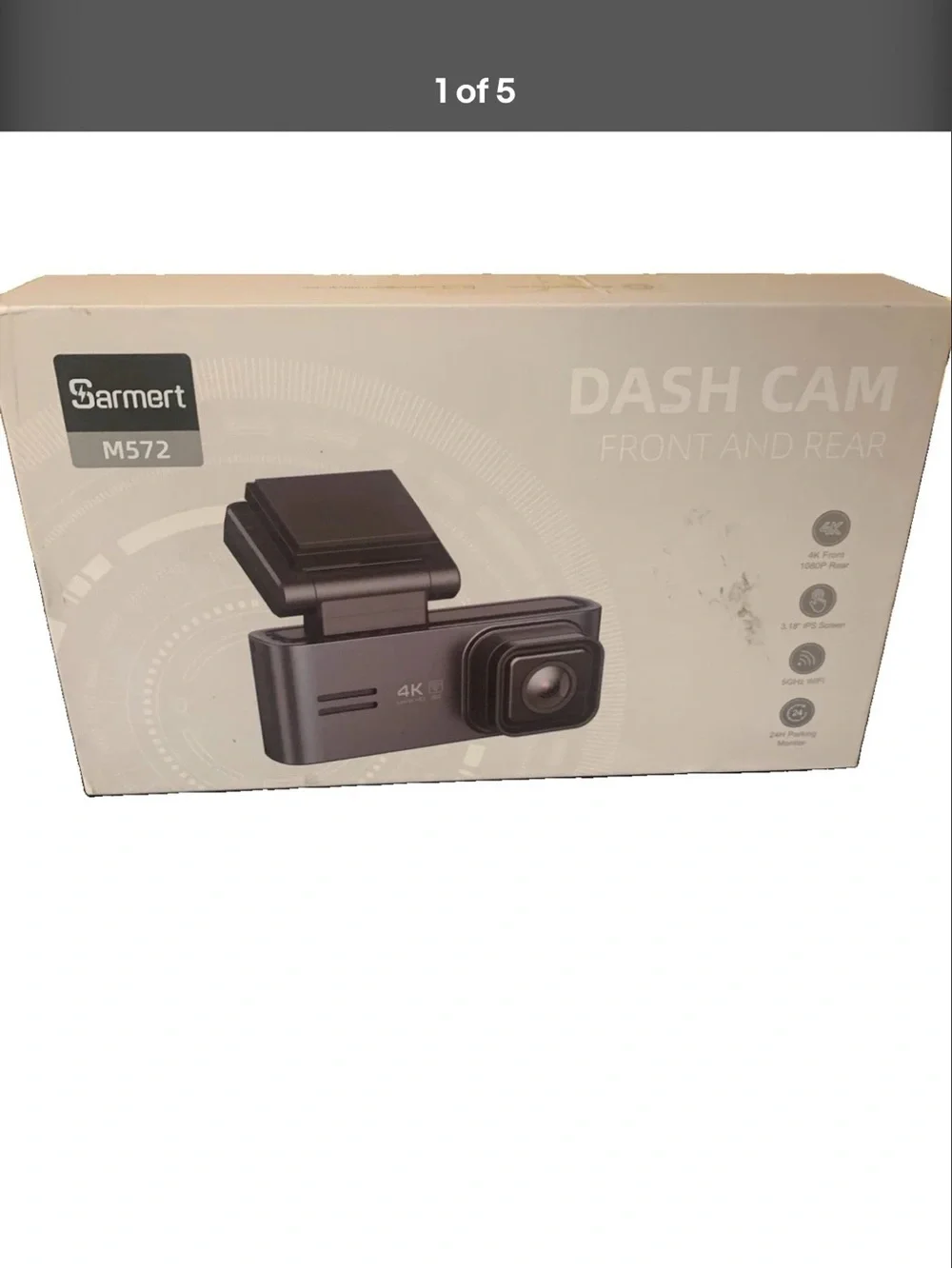 M572 4K Dash Cam - Black Front and Rear Recording